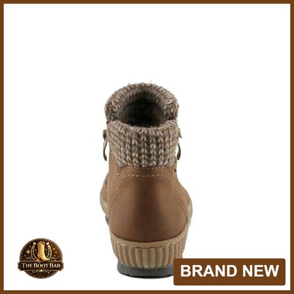 Water-Resistant Vegan Leather Ankle Booties with Dual Zippers & Shearling Lining - Picture 8 of 8